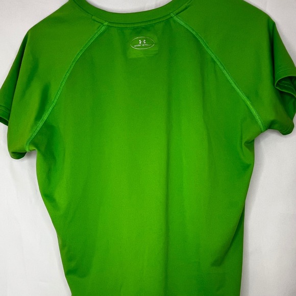 Under Armour Women's Green V Neck Short Sleeve Athletic T Shirt Top SM - Picture 2 of 6